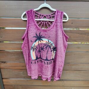 Joei & I Plus Size Good‎ Vibes Tank Top 1X